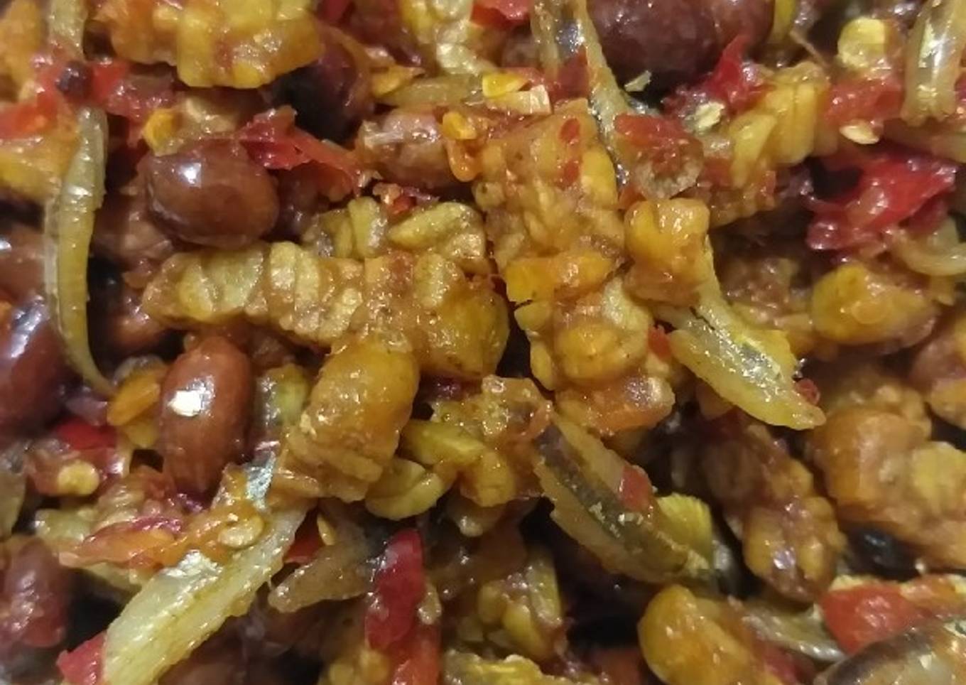 Teri Tempe Kacang Balado