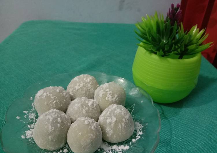 Mochi kacang simpel sederhana handmade (bahan no kukus,no oven)