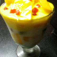 A picture of Fruit custard.