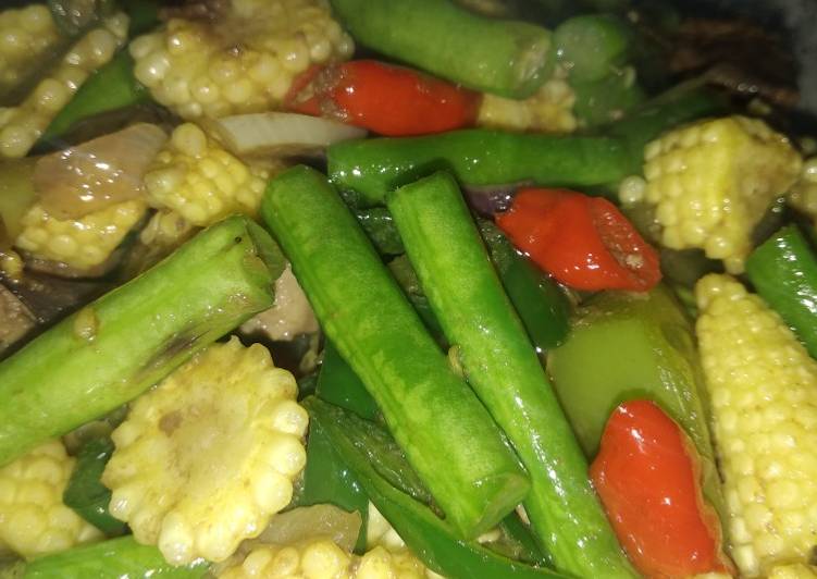Bumbu mengolah Tumis buncis ati ampela jagung Lezat