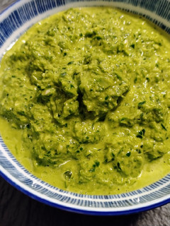 A picture of Simple green curry paste.