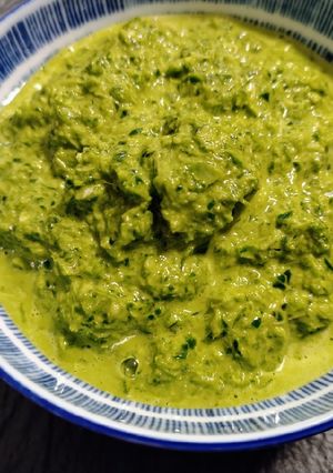 A picture of Simple green curry paste.