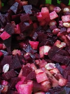A picture of Beet and Peanut Salad.