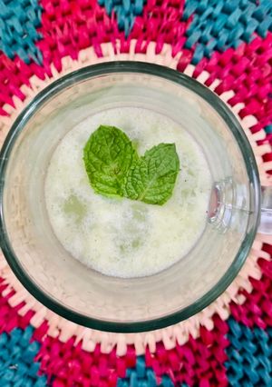 A picture of Mint sweet lassi.