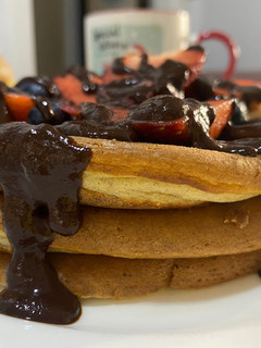 Una foto de Tortitas americanas sin gluten y sin lactosa