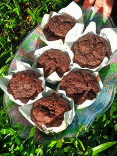 Una foto de Muffins de avena y chocolate (sin tacc, sin azúcar)
