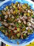 Pollo salteado con verduras, muy simple