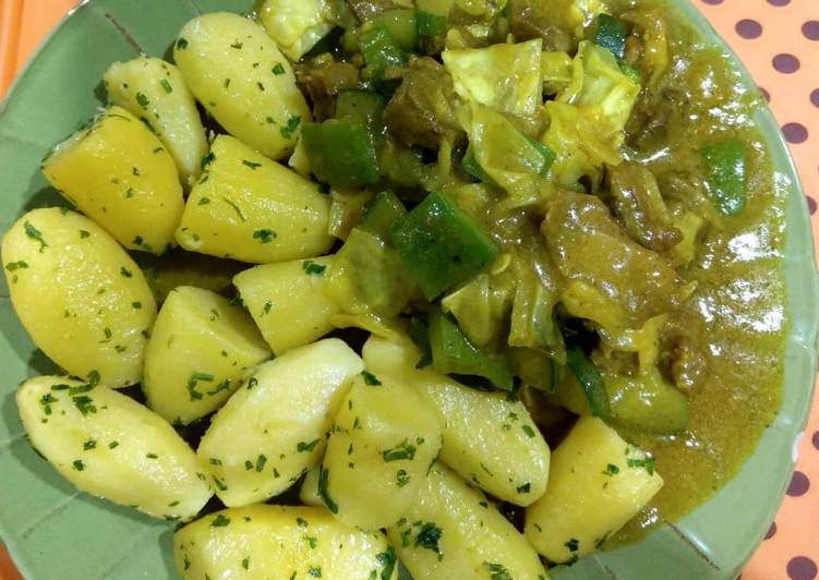 Homemade Potatoes in creamy sauce