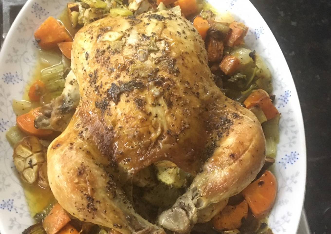 Pollo Rostizado al ajo y limón