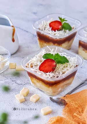 Foto resep Singkong Keju Gula Merah Dessert Cup