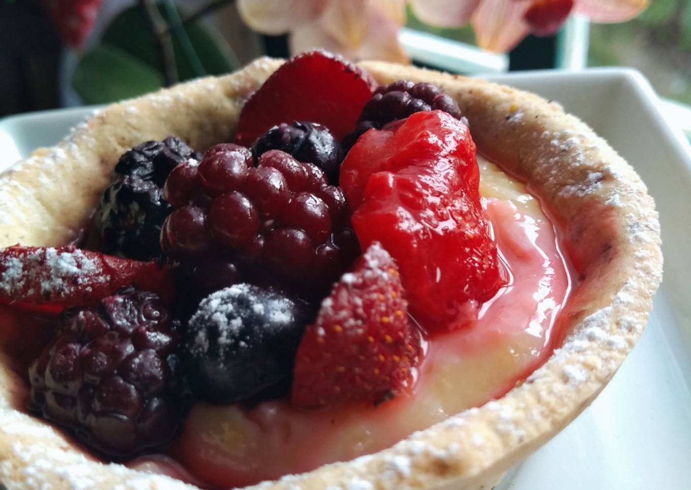 🥧Tartaletas de Crema Pastelera y Frutos Rojos🍓~Gluten Free ❣️