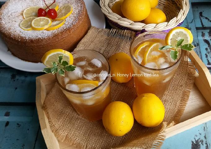 Cara Buat Honey Lemon Iced Tea Irit Anti Gagal