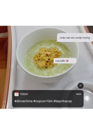 Hình của món Cháo cua biển 🦀 mướp hương.