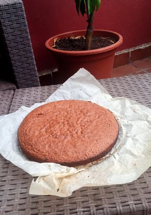 Una foto de 🥞Bizcocho genovés 🇮🇪de chocolate 🍫