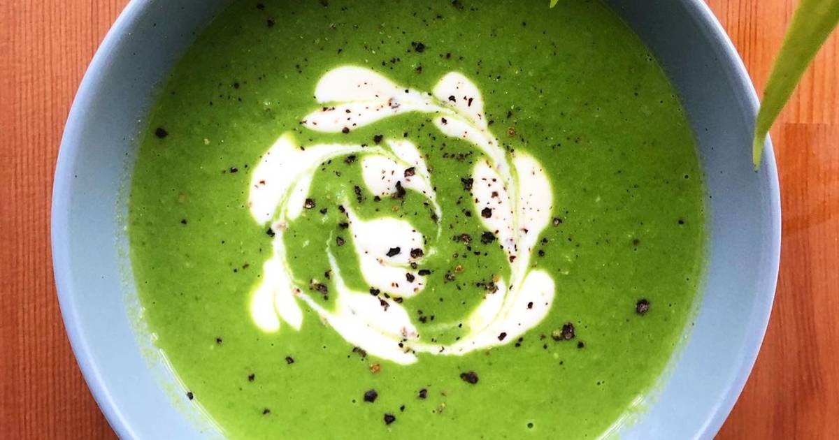 Pea and store spinach soup