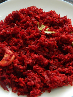 A picture of Beetroot with grated coconut (thoran).