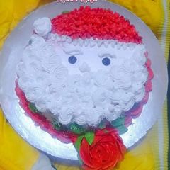A picture of Santa chocolate cake.