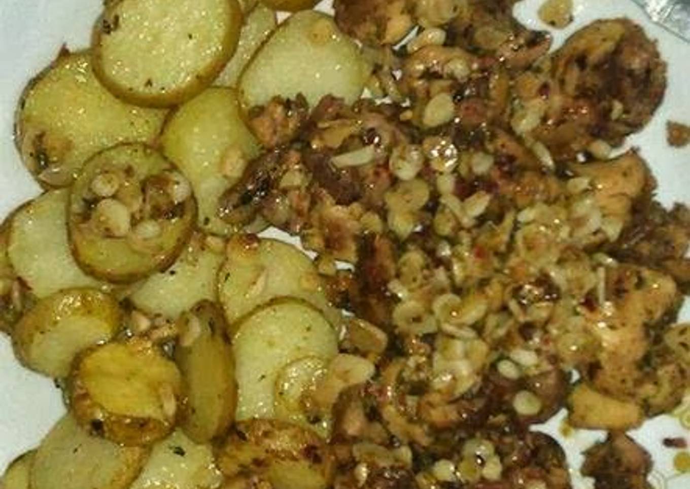 Baked chicken and potato