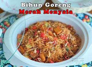 Gambar Bihun Goreng Merah Menyala Simple (Style Orang Dulu)