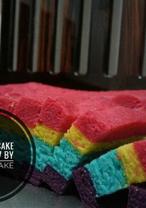 Foto resep Rainbow Cake (kukus)