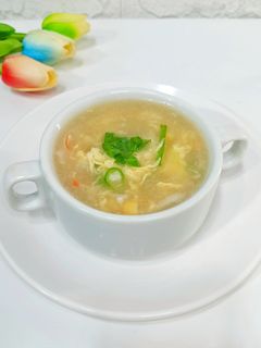 Foto resep Sup Telur Jagung Crabstick 🍲