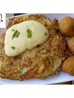 A picture of Vegetable pancake.