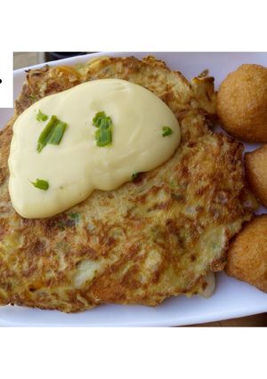 A picture of Vegetable pancake.