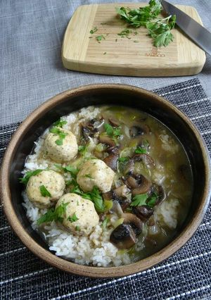 A picture of Chicken Meatball Soup.