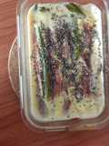 Asparagus and Prosciutto Bake with Egg Cream