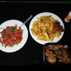 Chips and kuku #themechallenge kids recipe A picture of Chips and kuku #themechallenge kids recipe.