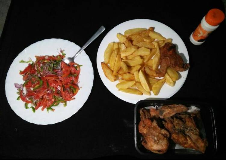 How to Prepare Quick Chips and kuku #themechallenge kids recipe