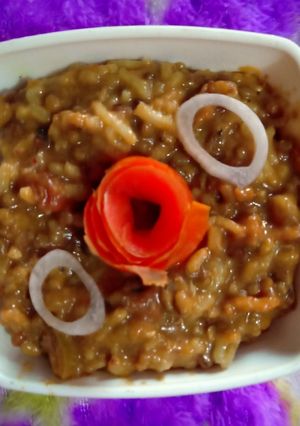 A picture of Moong Dall khichdi.