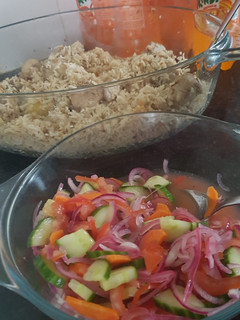 A picture of Yumm mixed salad ralish/kachumber.