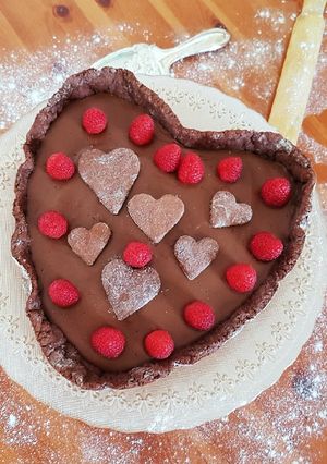Foto di Crostata cioccolato e lamponi