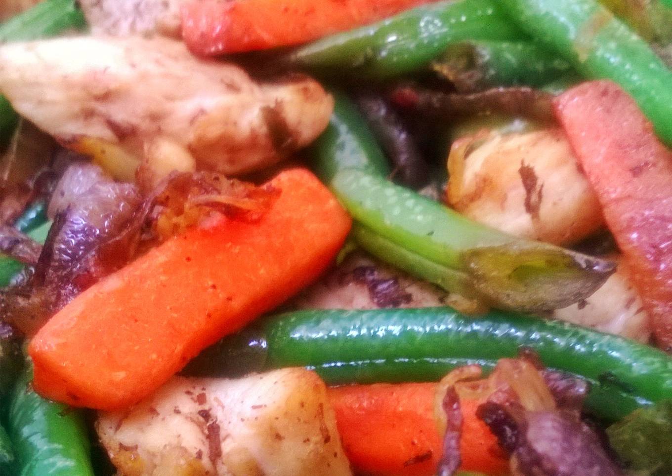 Black Pepper Chicken Veggie Stir Fry