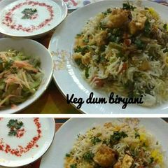 A picture of Veg dum biryani.