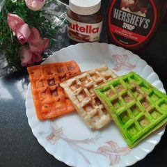 Tricolor waffles A picture of Tricolor waffles.