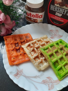 A picture of Tricolor waffles.