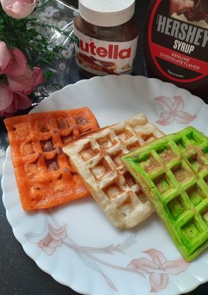 A picture of Tricolor waffles.
