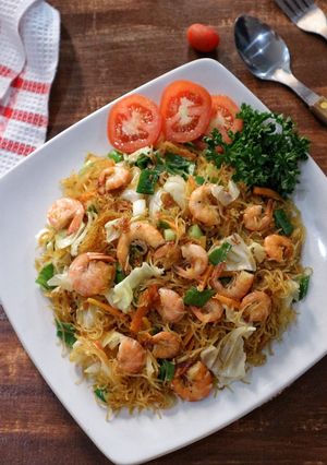 Foto resep Bihun goreng udang