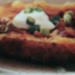 A picture of easy cheesy potato skins:.
