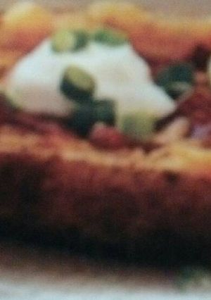A picture of easy cheesy potato skins:.
