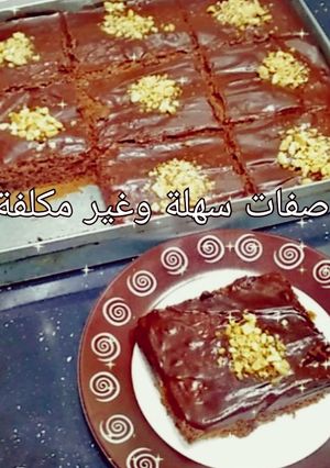 صورة لوصفة كيكة الشوكولا والدانيت خفيفة وبنتها لا تقاوم