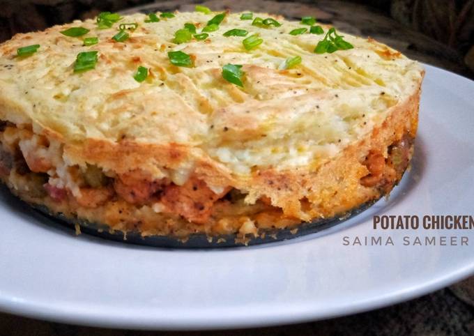 Potato chicken pie(shepherd's pie)