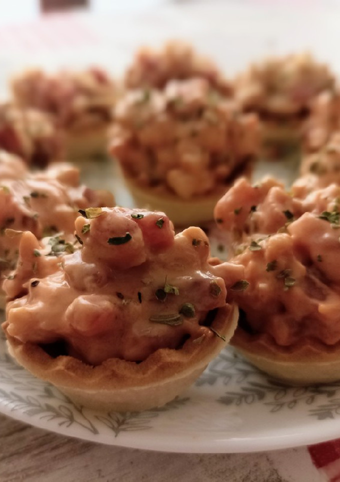 Una foto de Tartaletas de pollo y bacon