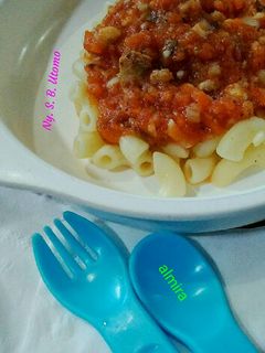 Foto resep 🍲Pasta makaroni saus tomat lele simpel🍲 - MPASI
