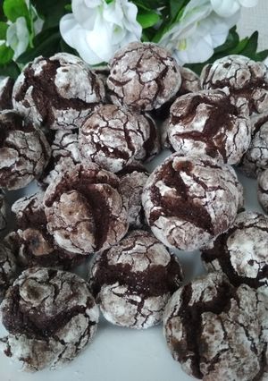 Фото Печенье 🍪 шоколадные 🍫 трещины.