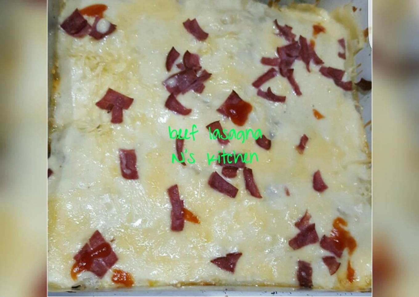 Beef lasagna