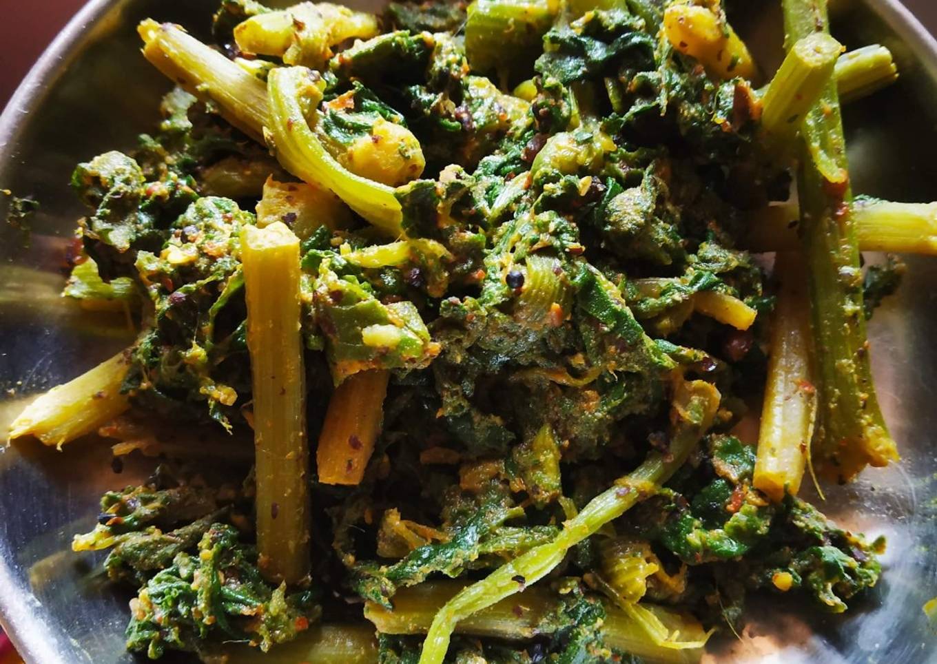Pumpkin stem sabji