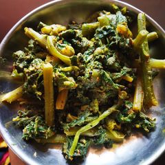 A picture of Pumpkin stem sabji.